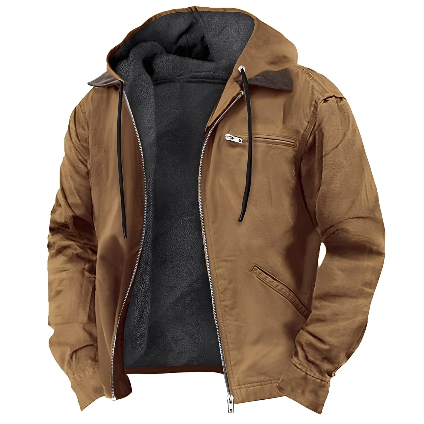 Men's Premium Fleece Lined Zipper Hoodie Jacket