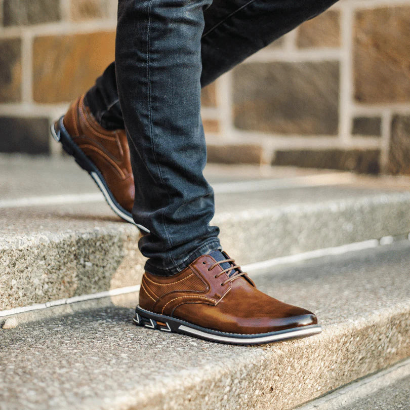 Men's Comfortable Orthopedic Leather Walking Office Shoes