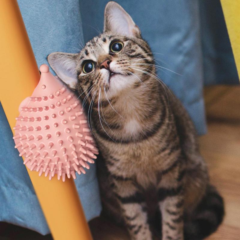 Pet Toy Hedgehog Cat Corner Tickler Hair Remove