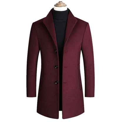 British Gentleman Thick Wool Pea Coat