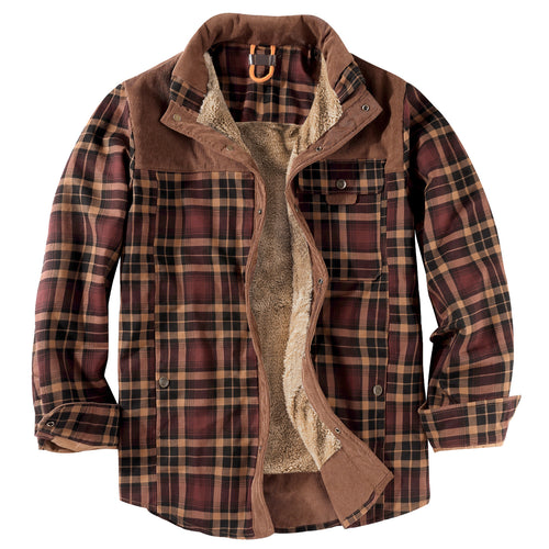 Men's Winter Thick Inner Fleece Cotton Shirt