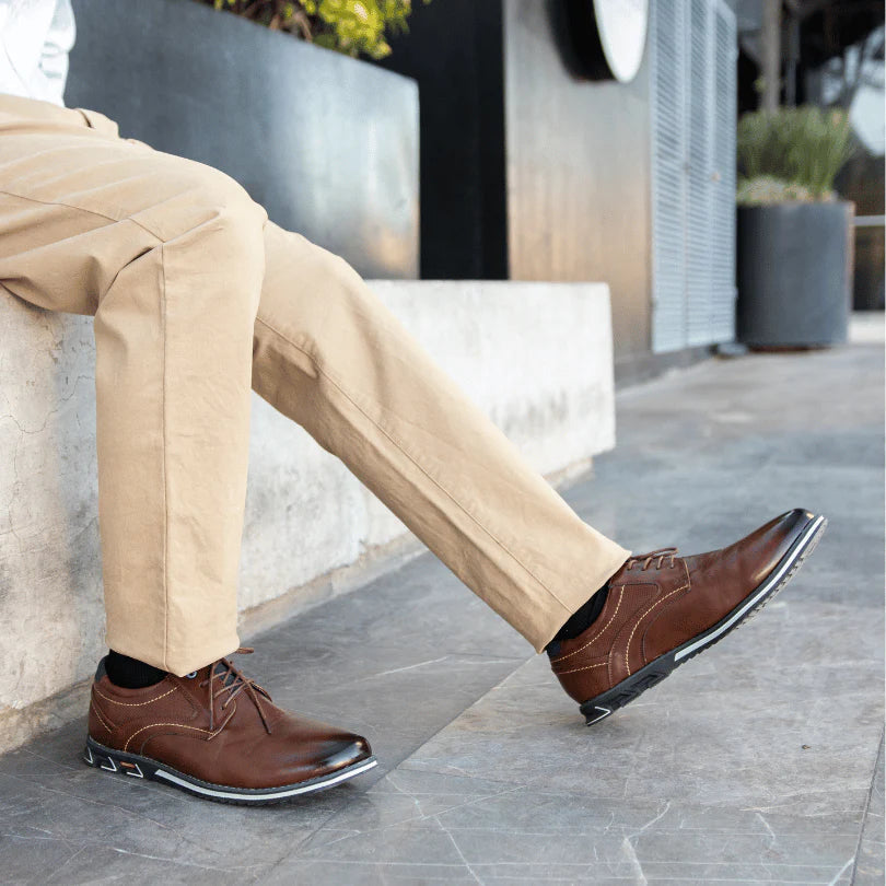 Men's Comfortable Orthopedic Leather Walking Office Shoes