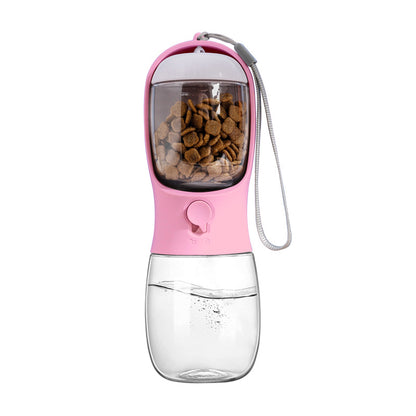 Dog Water Bottle,Portable pet Water Bottle with Food Container,Outdoor Portable Water Dispenser for Cat,Rabbit,Puppy and Other Pets for Walking,Hiking,Travel