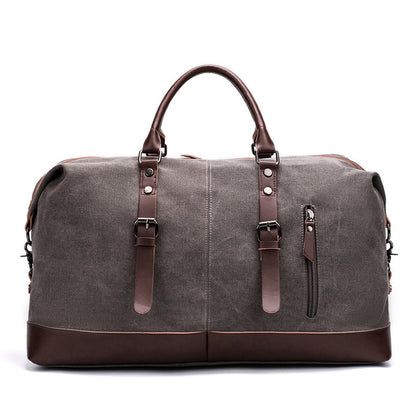 Travel Bag with Durable Canvas and Pu Leathe For Business Trip, Tourism, Camping and Outdoor Activities