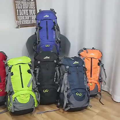 Sac à dos de randonnée étanche 50 L (45 + 5) – Sac à dos de sport en plein air avec housse de pluie