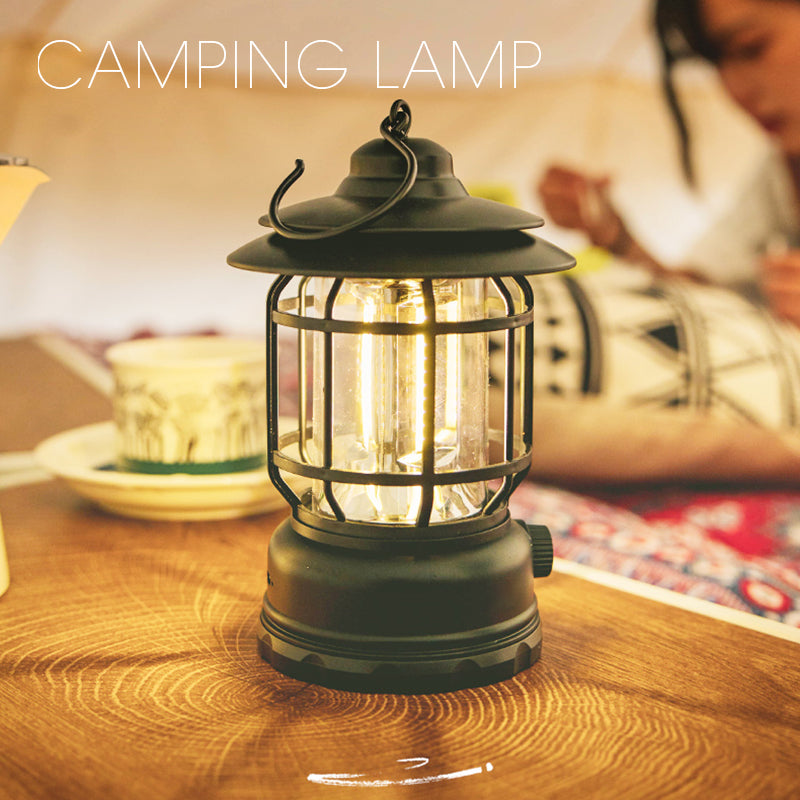 Vintage LED Camping Lanterns, USB Rechargeable Portable Flashlight Waterproof Survival Decorative Lights for Camping