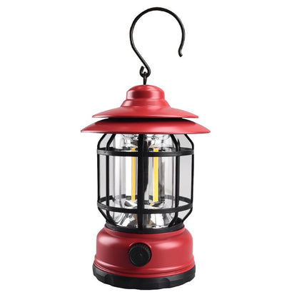 Vintage LED Camping Lanterns, USB Rechargeable Portable Flashlight Waterproof Survival Decorative Lights for Camping